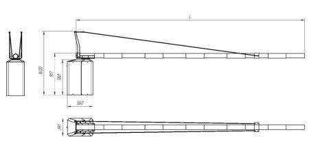 Автоматический поворотный шлагбаум Фантом Сектор F13S