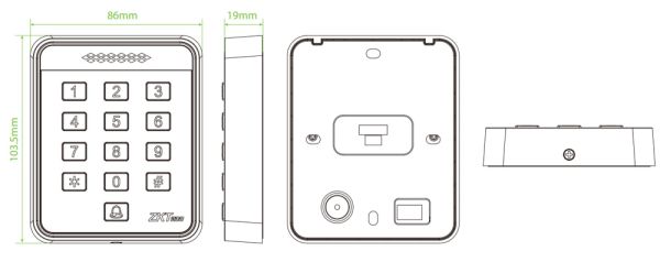 Автономный считыватель ZKTeco SA40B[ID] с кодовой клавиатурой