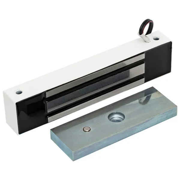 Электромагнитный замок AccordTec ML-180K с планкой, белый