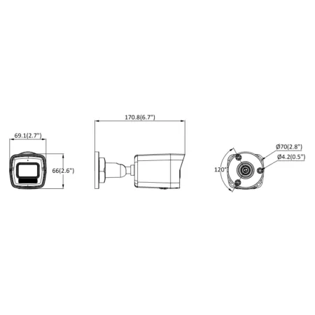 IP-камера 8Мп iFlow F-IC-1182CM(2.8mm) уличная, с микрофоном и ИК-подсветкой до 30 м