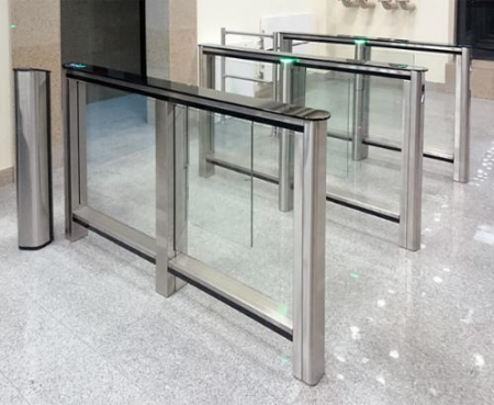 Турникет PERCo-ST-01 "Скоростной проход" с распашными створками увеличенной высоты PERCo-ATG-300H (ширина створки 300 мм, высота 1300 мм)