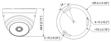 HD-CVI видеокамера 2Мп Dahua DH-HAC-T1A21P-0280B
