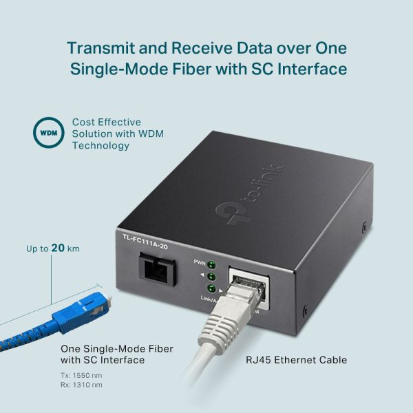 Медиаконвертер TP-Link TL-FC111A-20 WDM 10/100 Мбит/с
