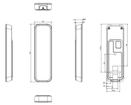 Считыватель Dahua DHI-ASR2200A карт Mifare, IP66