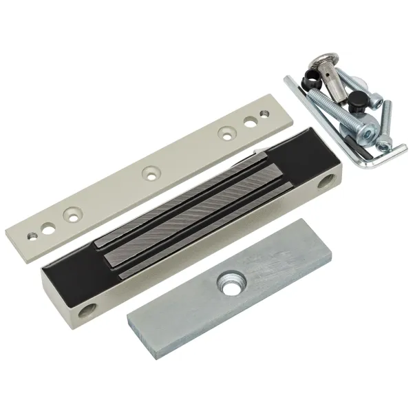 Электромагнитный замок AccordTec ML-100K с планкой, серый