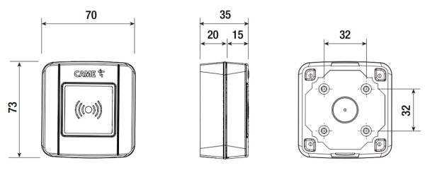 Считыватель накладной Came SELR1BDG Em-Marine, к шине CXN, протокол Manchester (806SL-0300)