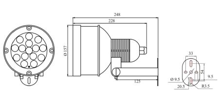 ИК-подсветка RVi-1IRL-8W уличная, 60 м
