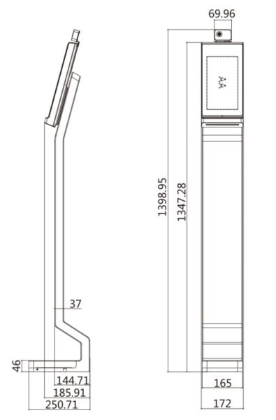 Биометрический терминал доступа HikVision DS-K5604A-3XF/V с измерением температуры