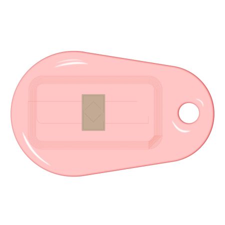 Бесконтактный RFID-брелок SMARTTAG Caramel Temic T5557, перезаписываемый, прозрачный