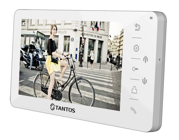 Монитор видеодомофона c кнопочным управлением TANTOS Amelie HD (белый)