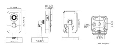 Миниатюрная IP-камера 8Мп HiWatch IPC-C082-G2 (4 мм) с микрофоном