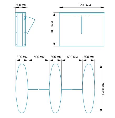 Центральный модуль раздвижного турникета Блокпост СКП 1400