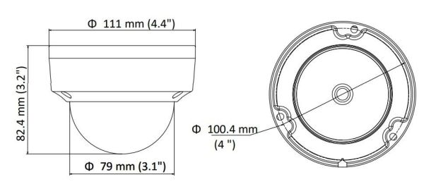 Антивандальная купольная IP-камера 4Мп HiWatch DS-I452 (6 мм)