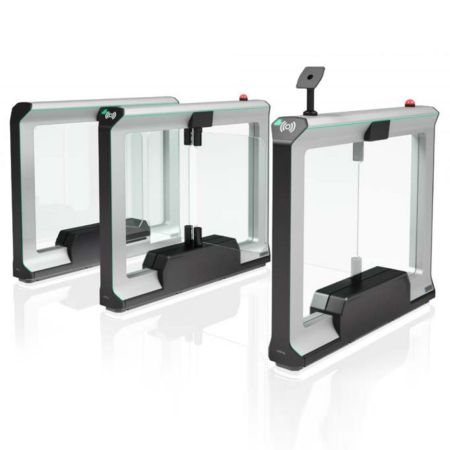 Распашной двухпроходной турникет Magnetic mWing с закаленными створками 600 и 900 мм