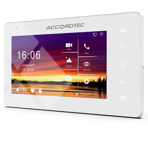 Монитор видеодомофона AccordTec AT-VD 710W K EXEL