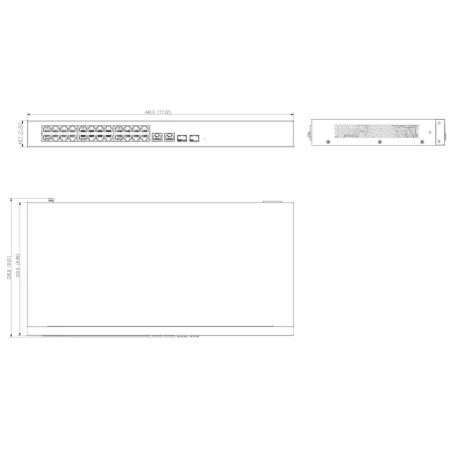 Коммутатор 24-портовый Dahua DH-CS4228-24GT-375-V2 с облачным управлением