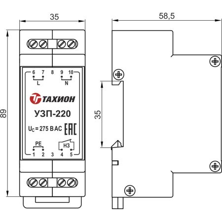 Устройство защиты электропитания 230В AC Тахион УЗП-220