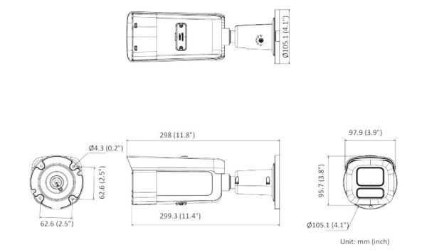 Цилиндрическая ColorVu IP-видеокамера 4Мп HikVision DS-2CD2647G2HT-LIZS (2.8-12 мм) с AcuSense и EXIR/LED подсветкой до 60м