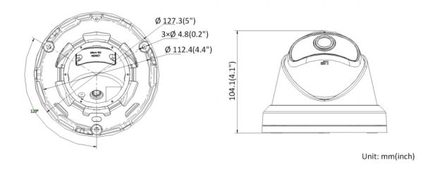 Купольная IP-видеокамера 4Мп HikVision DS-2CD2345G0P-I (1.68 мм)