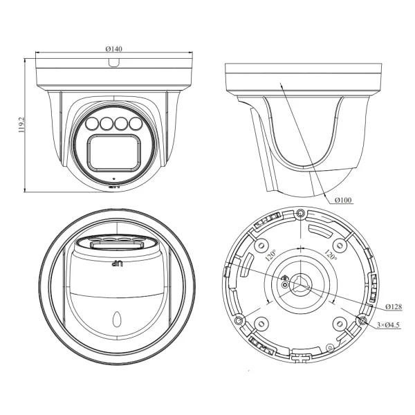 IP-видеокамера 4Мп RVi-2NCEL4378 (2.8)