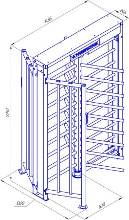 Турникет полноростовой Ростов-Дон ПР1Л/3М3 из окрашенной стали