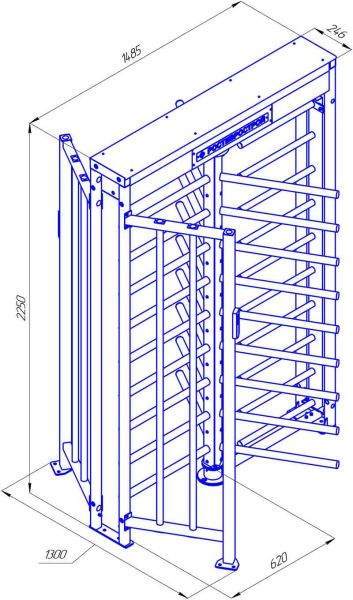 Турникет полноростовой Ростов-Дон ПР1Л/3М3 из окрашенной стали