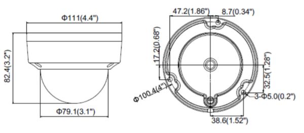 Антивандальная HD-TVI видеокамера 8 Мп HikVision DS-2CE57U8T-VPIT (3.6 мм)