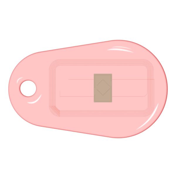 Бесконтактный RFID-брелок SMARTTAG Caramel Temic T5557, перезаписываемый, прозрачный