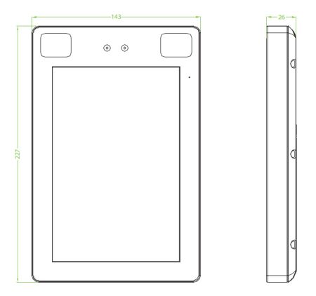 Антивандальный уличный терминал распознавания лиц ZKTeco ProFaceX [P] [WIFI], вен ладони и карт EM-Marine