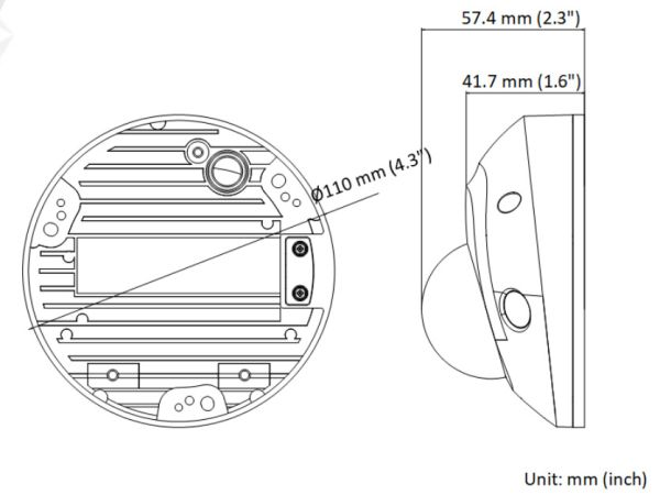 Миникупольная IP-видеокамера ColorVu 2Мп HikVision DS-2CD2527G2-LS(C) (4 мм) с AcuSense и LED-подсветкой