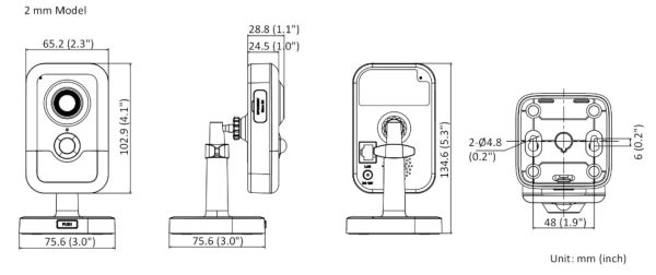 Компактная IP-видеокамера 4Мп HikVision DS-2CD2443G2-I (2 мм) с технологией AcuSense