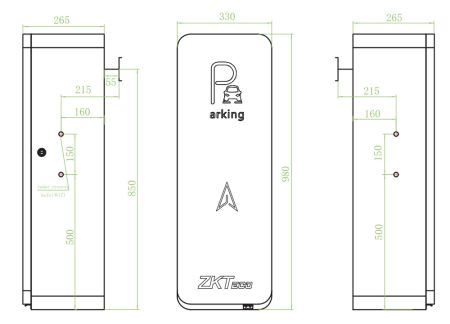 Автоматический шлагбаум ZKTeco BGM460L с телескопической стрелой 6 метров