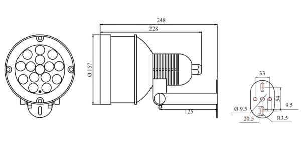 ИК-подсветка RVi-1IRL-8T уличная, 180 м