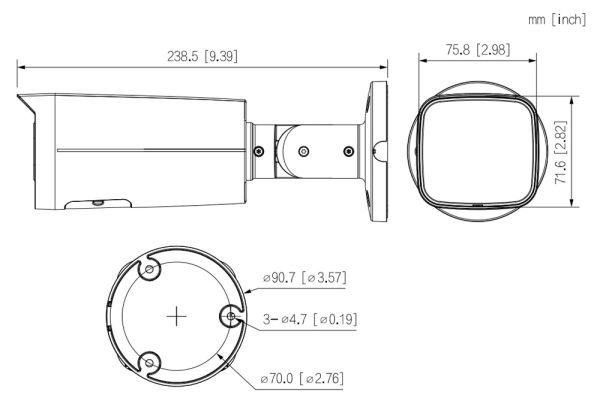 IP-видеокамера уличная 2Мп Dahua DH-IPC-HFW2249TP-AS-IL-0360B с ИИ