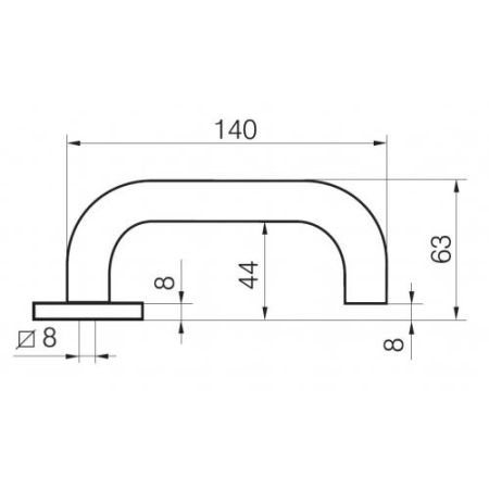 Ручка дверная Abloy Inoxi 3-19 EXIT для аварийных выходов