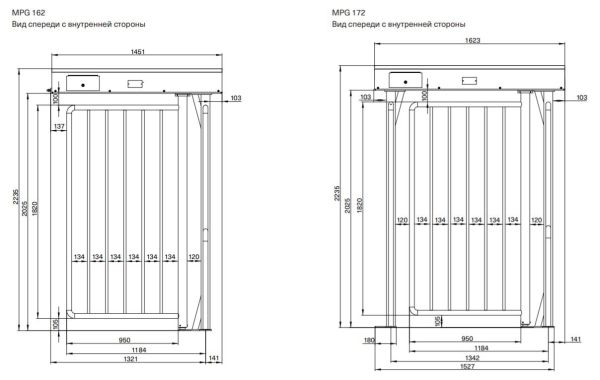 Моторизованная полноростовая калитка Magnetic MPG 162 (MPG162CA140), нерж. сталь, для установки с турникетом MPT