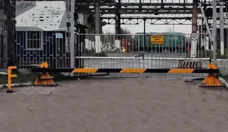 Противотаранный шлагбаум ПШГ-СБ 6000 горизонтальный, механический, 20 тонн