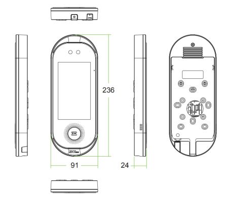 Биометрический терминал ZKTeco SpeedFace M1 с распознаванием лиц, ладоней и карт EM-Marine Биометрический терминал ZKTeco SpeedFace M1 с распознаванием лиц, ладоней и карт EM-Marine