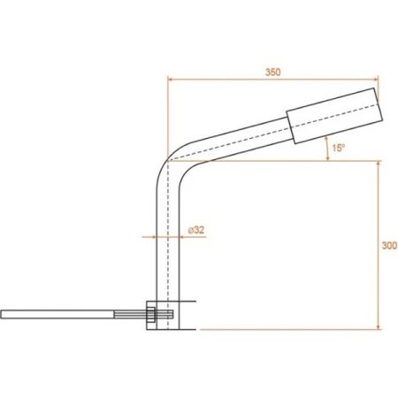 Приставной кронштейн Wolta К1П-0,3-0,35-1-0,12x0,6-С для консольного светильника