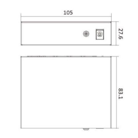 Неуправляемый 4-портовый PoE коммутатор HikVision DS-3E0505P-E