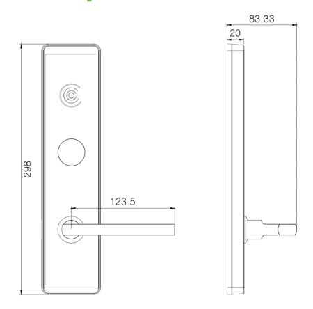 Электронный замок ZKTeco ZL500 с RFID считывателем Mifare