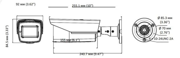 Уличная HD-TVI видеокамера 2Мп HikVision DS-2CE19D3T-AIT3ZF (2.7-13.5 мм)
