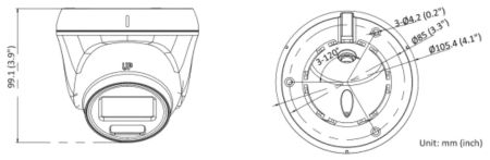 Уличная купольная IP-камера 4Мп HiWatch DS-I453L (2.8 мм) с технологией ColorVu