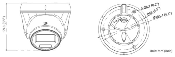 Уличная купольная IP-камера 4Мп HiWatch DS-I453L (2.8 мм) с технологией ColorVu