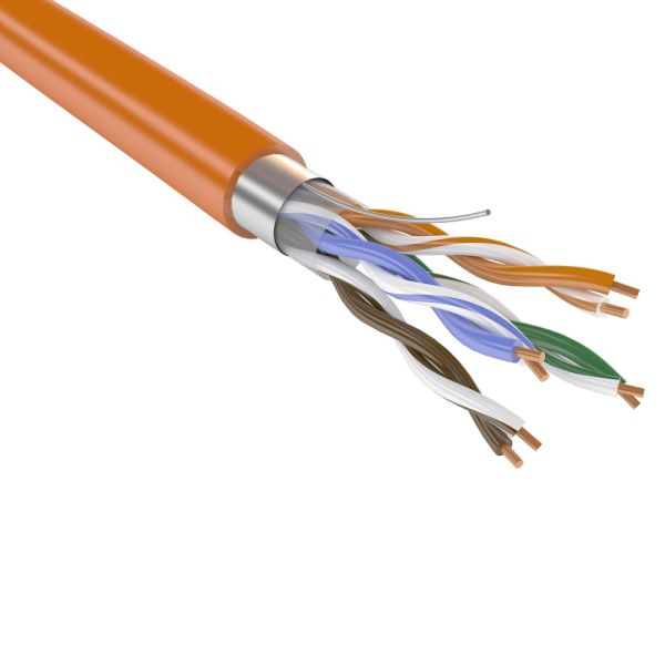 Кабель витая пара экранированный F/UTP ЛЮ-КСО-5e.4.Ф10ВН/FRHF.12К3, внутренний, огнестойкий