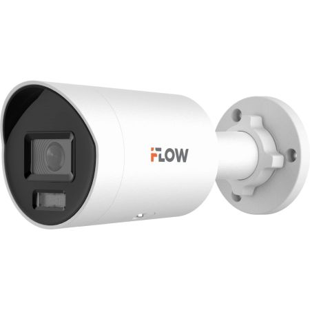 IP-камера 8Мп iFlow F-IC-2186CM(4mm) уличная, с микрофоном, BrightVu, SharpSense и двойной подсветкой до 40 м