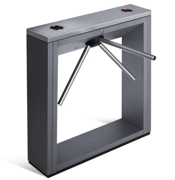 Турникет-трипод тумбовый PERCo-TTD-03.2G из окрашенной стали, темно-серый (с планками)