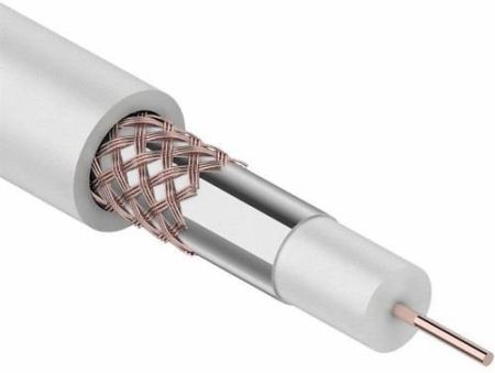 Кабель коаксиальный радиочастотный Rexant RG-59U+CU, 64%, 75 Ом