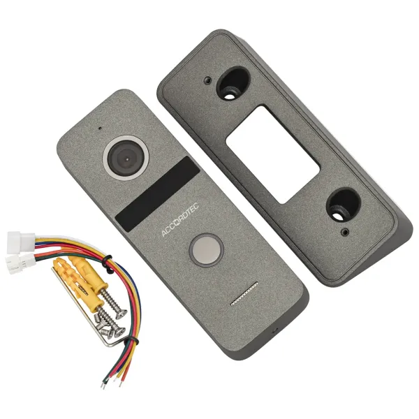 Вызывная панель AccordTec AT-VD308H GR темно-серый, с видеокамерой