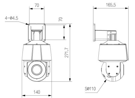 PTZ видеокамера 4Мп Dahua DH-SD3A400-GN-HI-A-PV PTZ видеокамера 4Мп Dahua DH-SD3A400-GN-HI-A-PV